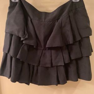 Banana Republic Black Layered Ruffle Skirt